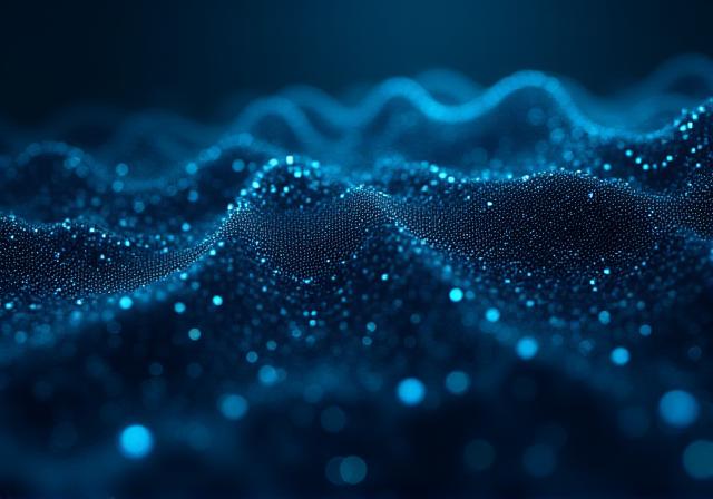 Abstract visualization of high-tech neural networks and data flow for Enterprise AI