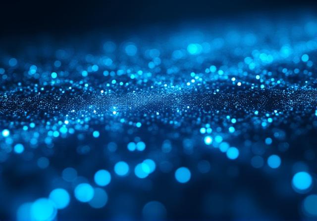 Abstract visualization of data flowing through digital infrastructure